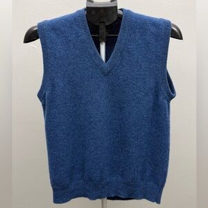 Club Room V-Neck Blue Sweater Vest